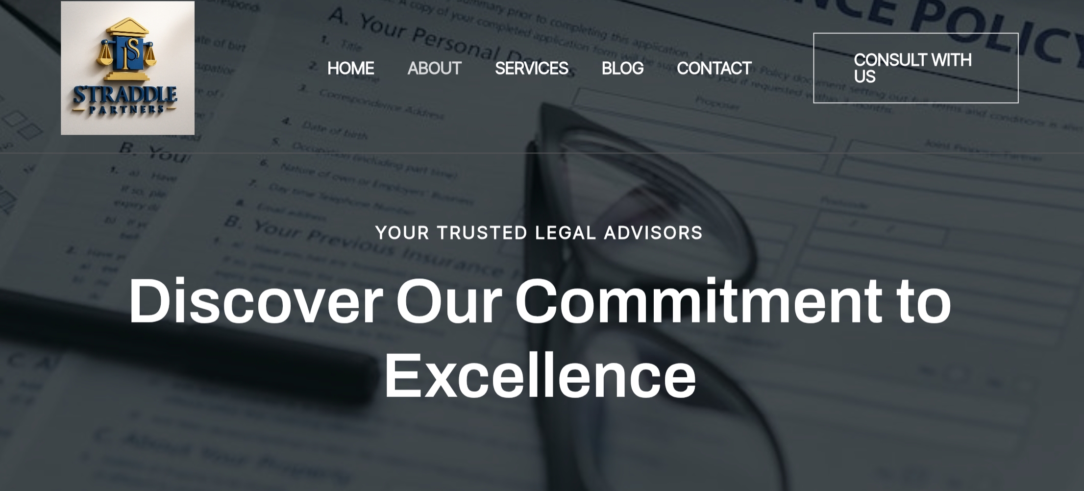 Screenshot of Straddles Partners Law Firm