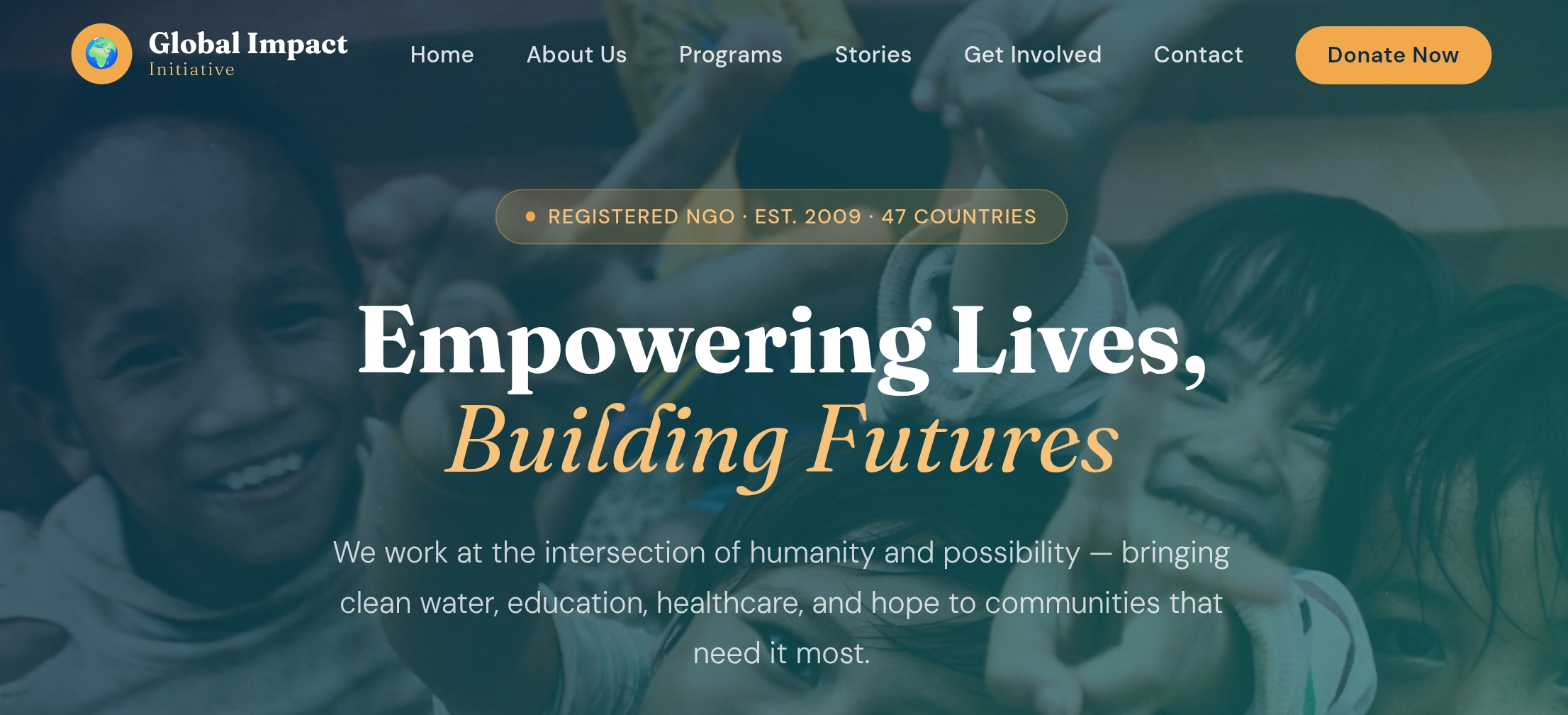 Screenshot of Global impact - NGO Organization