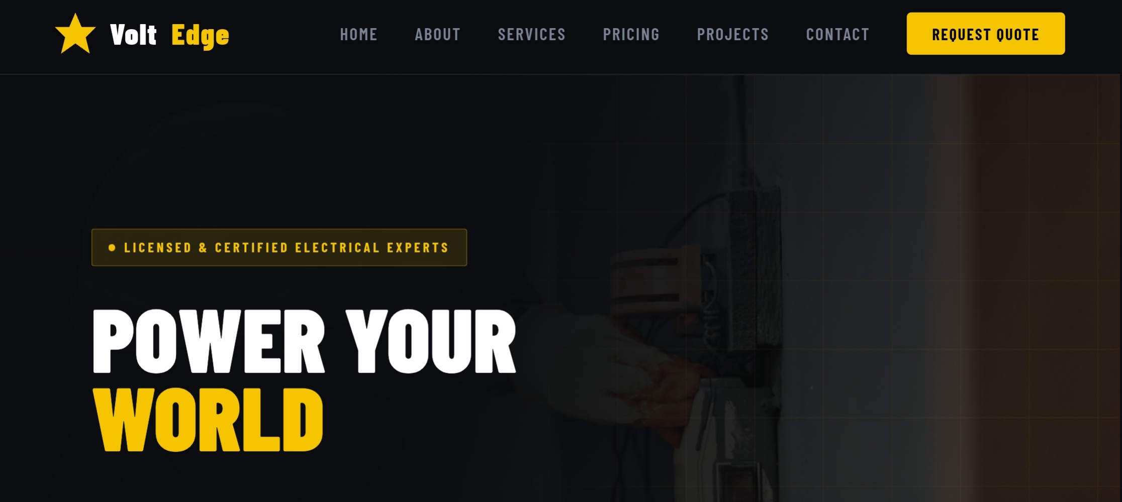 Screenshot of VoltEdge - Electrical Service