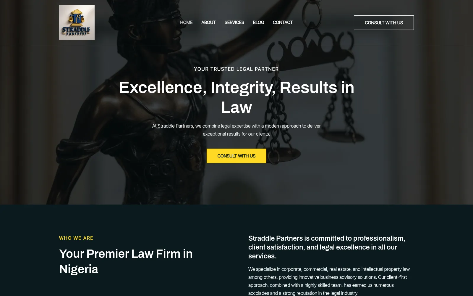 Straddle Partners Law Firm website screenshot